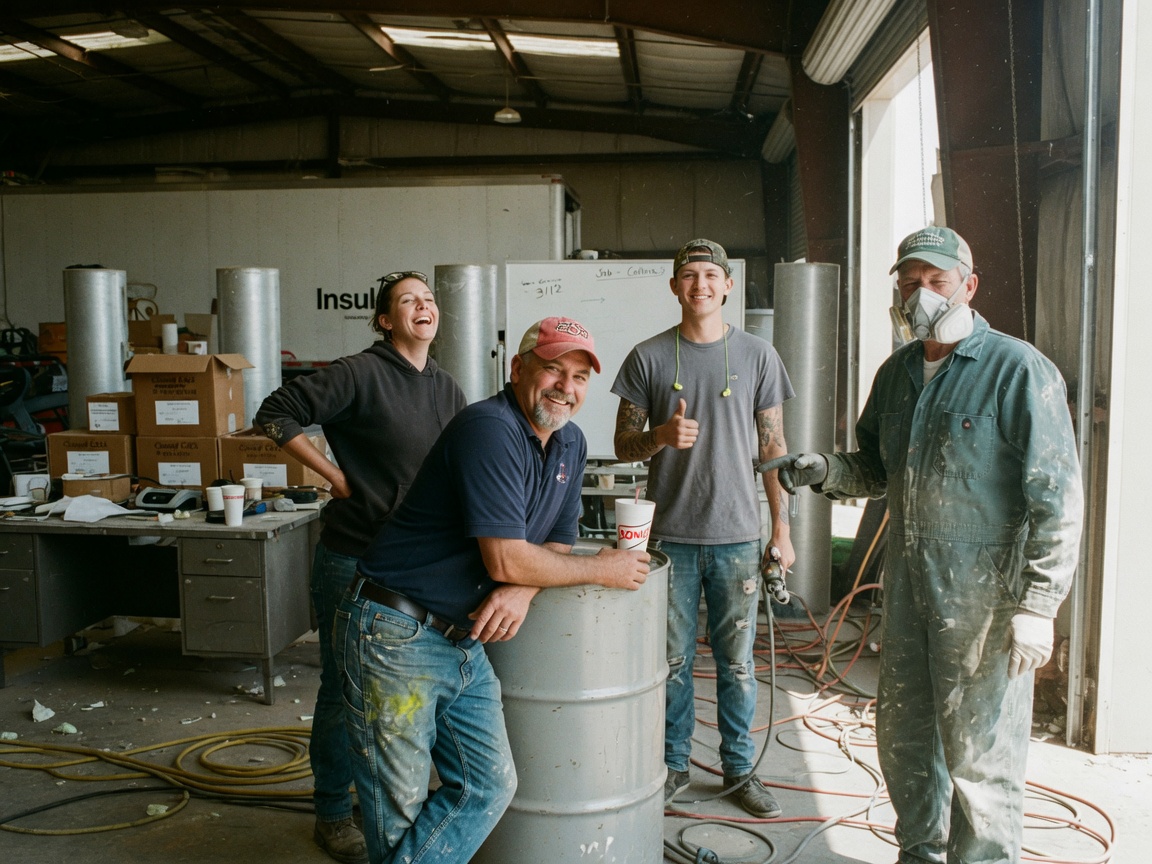 The Owasso Premier Spray Foam Insulation  team at work in Owasso