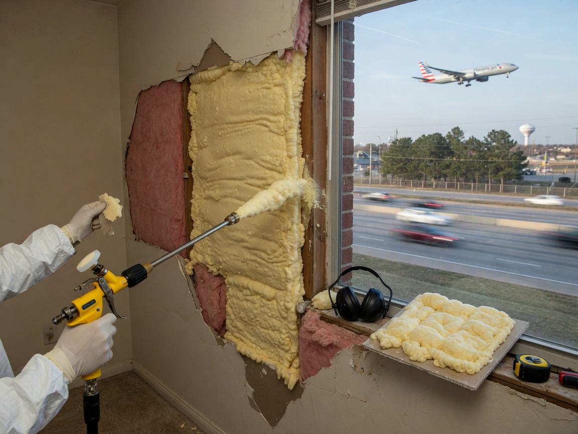 Can Spray Foam Reduce Highway and Airport Noise in Owasso Homes?